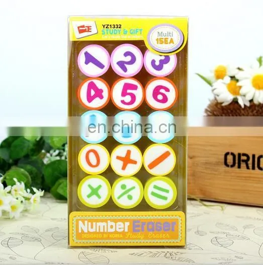 Round Numbers Eraser Set Educational Eraser Set Stationary Gift for Kids photo-2