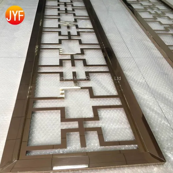 Multifunctional Indoor Decorative Room Divider Movable Laser Cut Metal Partition Screen photo-2