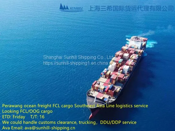 Shanghai to Perawang Ocean Freight FCL/OOG Cargo Logistic Service