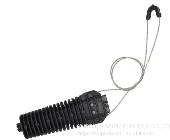 ADSS Cable Plastic Wedge Type Anchor Strain Clamp Dead End Clamps With ss Wire and Plastic Body