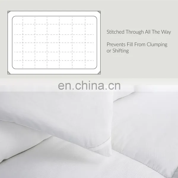 Fashion King Bedroom Bed Set Plain Medium Weight Reversible Comforter photo-6