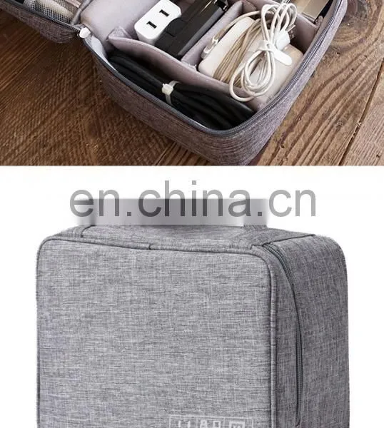 Double Layer Travel Data Cable Organizer Storage Bag photo-7