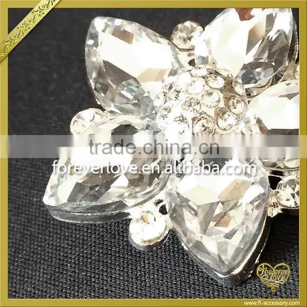 2016 Fantastic Alloy Wedding Bouquet Flower Rhinestone Brooch FB-032 photo-5