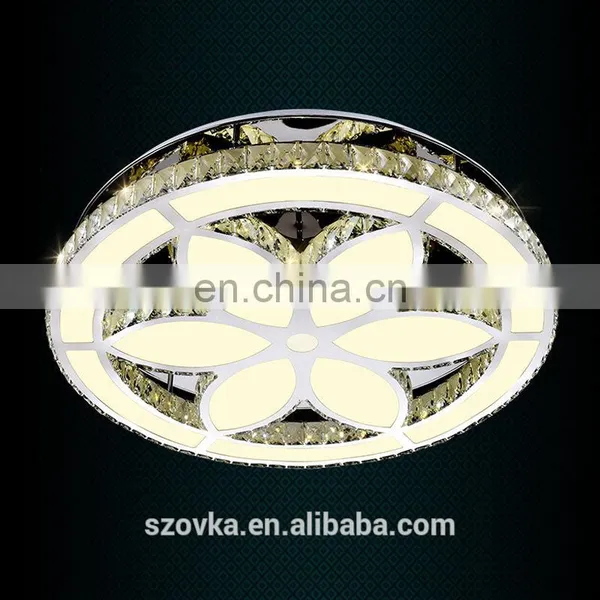 3 Color Change Modern LED Ceiling Light Crystal Round Flower Shape Ceiling Lamps photo-4