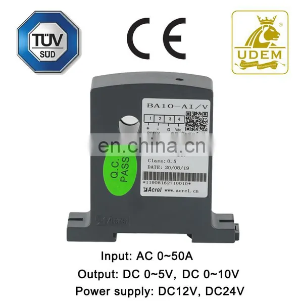 Acrel AC Current Sensor Input:AC 0-50A Output:DC:0-5V/0-10V Diameter:10mm CTs Class 0.5 0.2 Current Transformer BA10-AI/V photo-3