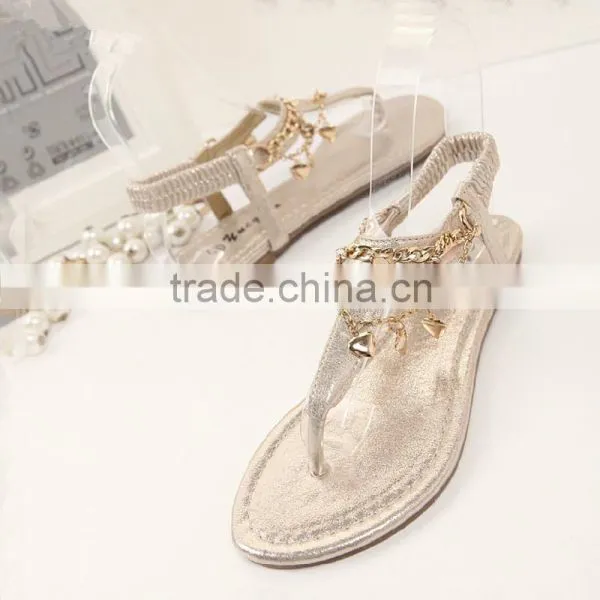 C89524A European Women Bohemia Falt Sandals Big Size Lady Summer Shoes photo-2