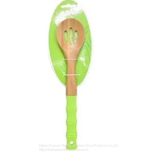 12.4inch Bamboo Cooking Tools,bamboo Cooking Spoon With Handle photo-2