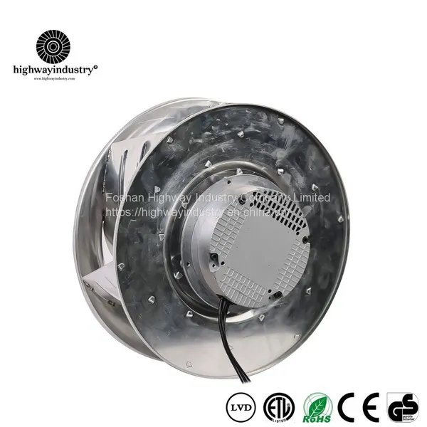 Highway 250*86mm Backward Tilt EC Centrifugal Fan Duct Ventilation Heat Exchanger Air Purifier Advertising Machine Cooling Fan photo-5