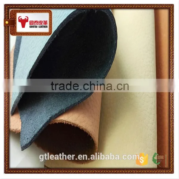 Genuine Finished Cow Split Pebble Leather for Shoe Upper photo-3