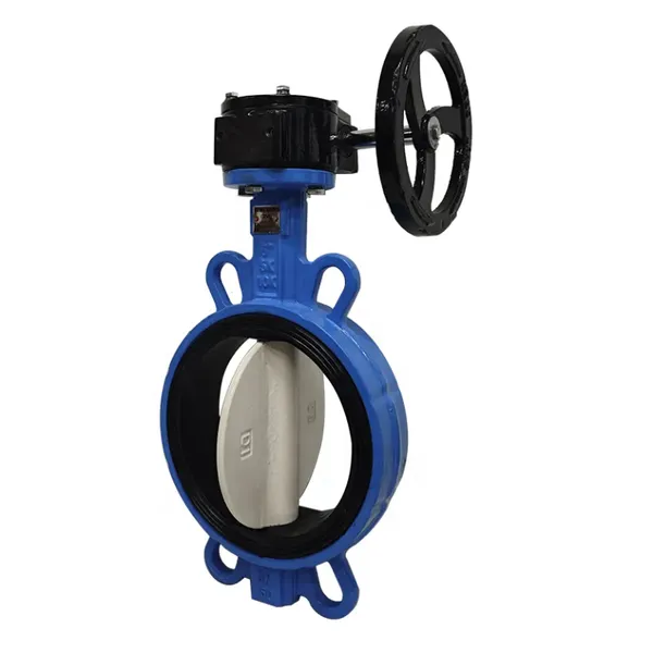 Cast Iron Hand Wheel Butterfly Valve Worm Wheel Drive PTFE Seal Clamp Wafer Type Butterfly Valve photo-4