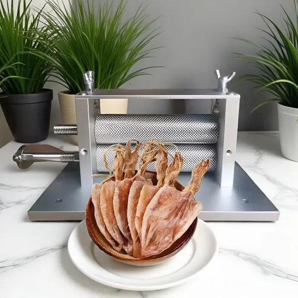 Stainless Steel Hand-operated Squid Press Machine - Adjustable Mesh Dry Squid Processing Machine Upgrade Version photo-2