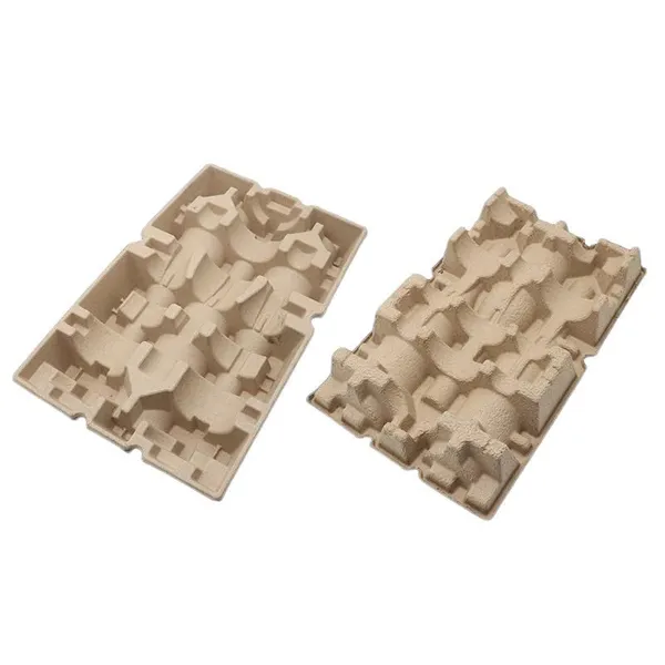 Recyclable Molded Fiber Bottle Tray, ODM/OEM Customization, 100% Biodegradable Material