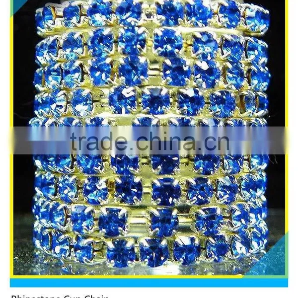 Rhinestone Roll Cup Chain ,Strass Rhinestone Chain Trimmings For Dress