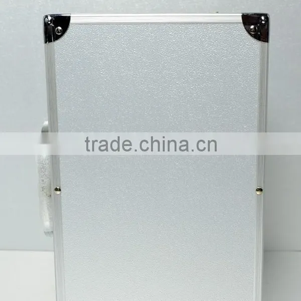 AN55 ANPHY Plain Color Aluminum Jewelry Box Cosmetic Suitcase Journey Case Metal Accessory Handle and Lock 29*18*11cm 1kg Silver photo-5