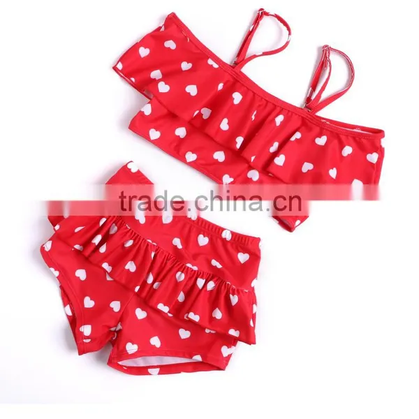 Summer New Arrival Girls Sky Blue Tankini Swimwear With Adjustable Shoulder Strap Children's Wholesale Elfin Image Beachwear photo-5