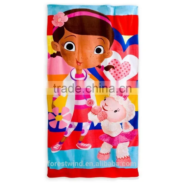 Cheap Wholesale Full Color Printed Stock Velour Beach Towel photo-5