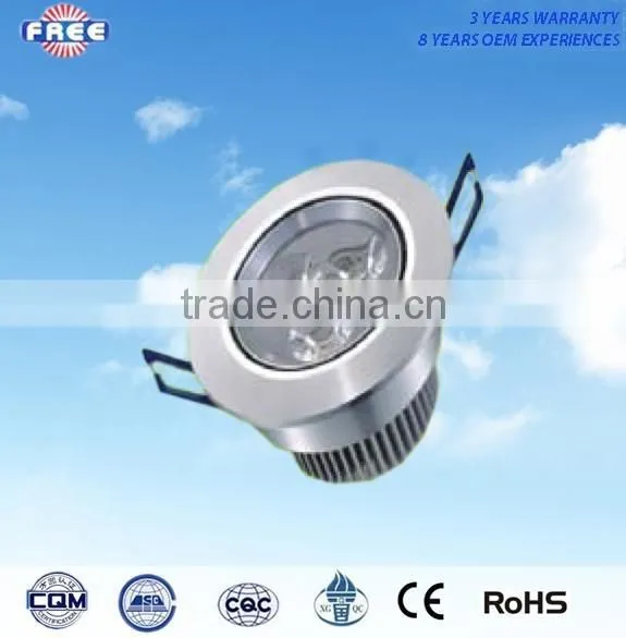 3w LED ceiling light component aluminum alloy round environmental,wilely used for shopping mall,hotel,household,supermarket