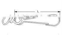 Nikle Plated Smplex Hook With Chain Swivel Ring 4293W 25MM-120MM photo-4