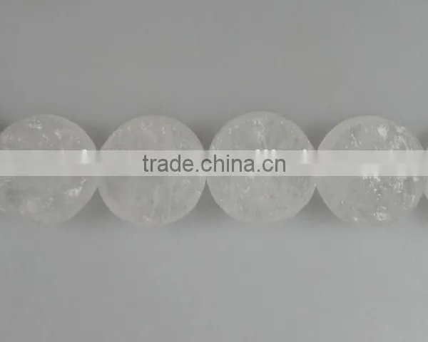 Loose Gemstone Crystal Rough Coin Beads Clear Quartz Coin Beads for Fashion and Jewelry Making photo-2