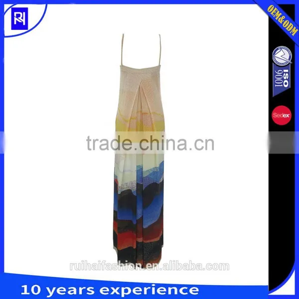 100% Silk Maxi Digital Placement Printed Dress Fashion for Woman photo-2