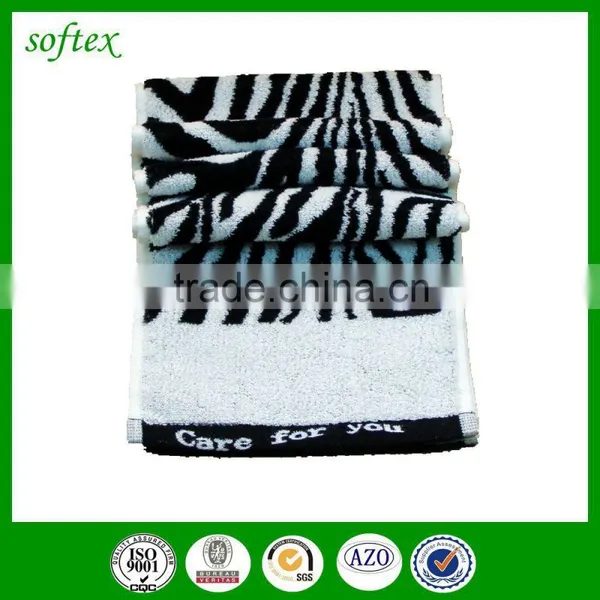 Black and White Striped Bath Towel photo-4