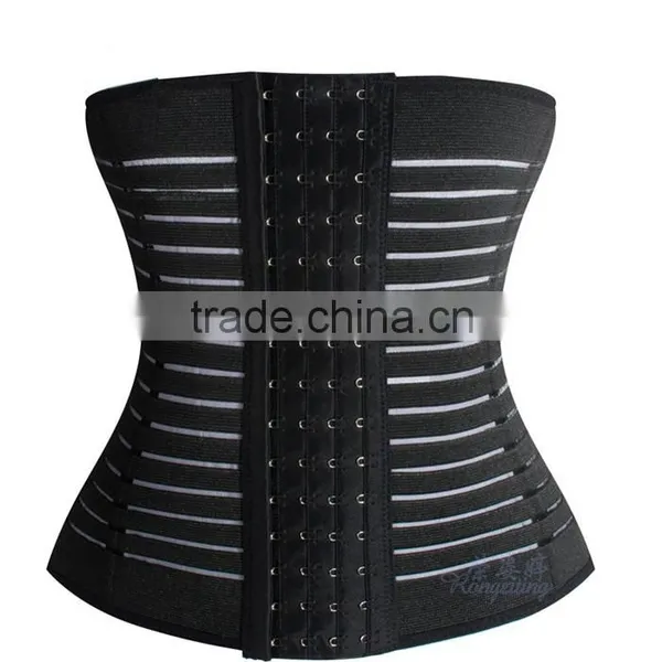High Waist Women Latex Steel Boned Latex Waist Trainer Free Underwear