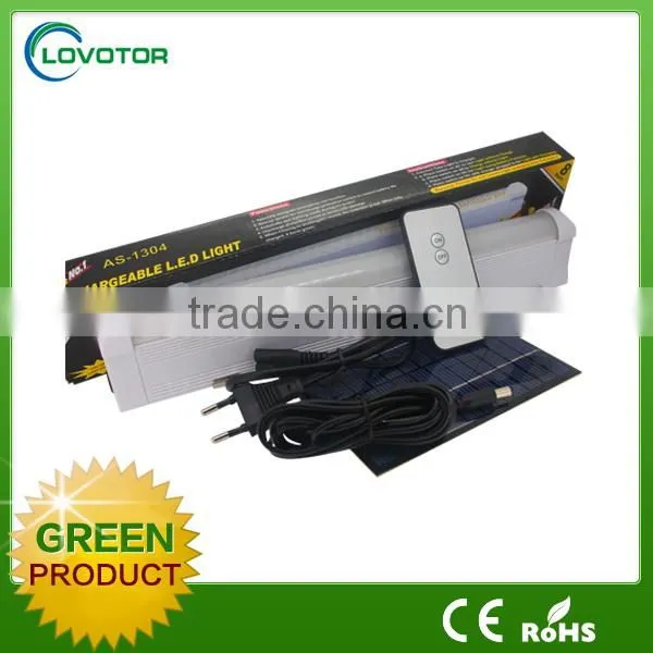 AC 4.4w Led Tube Light 2w Solar Panel Powered Fluorescent Lamp