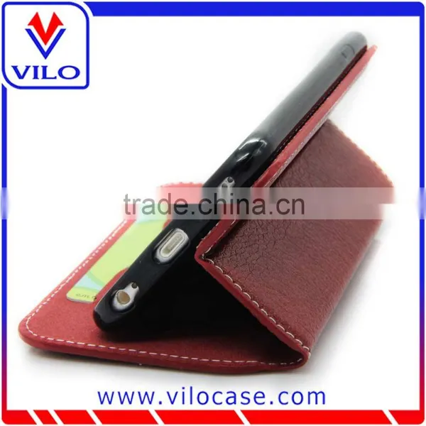 Various Colors Combo Leather Flip Case for Iphone 6s With Card Slot photo-5