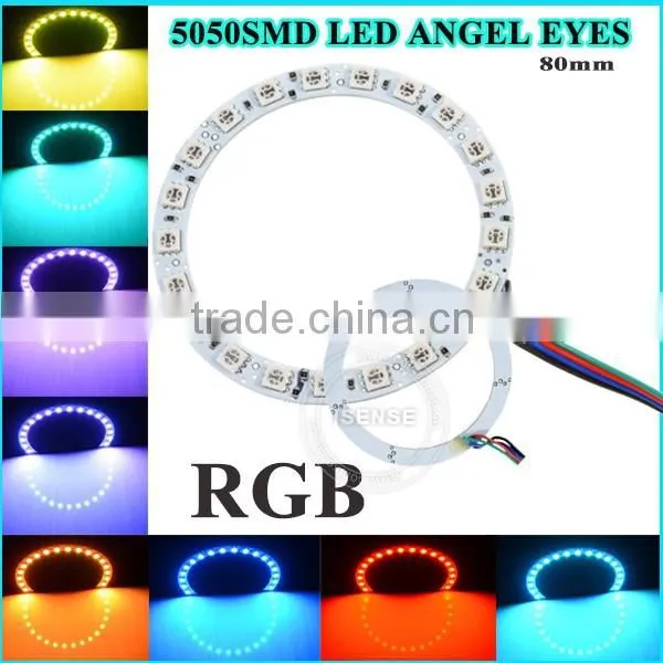 50000 Hours Lifespan White PCB 5050 Smd 40mm Full Circle Led Angel Eyes Auto Parts Toyota Hilux photo-6