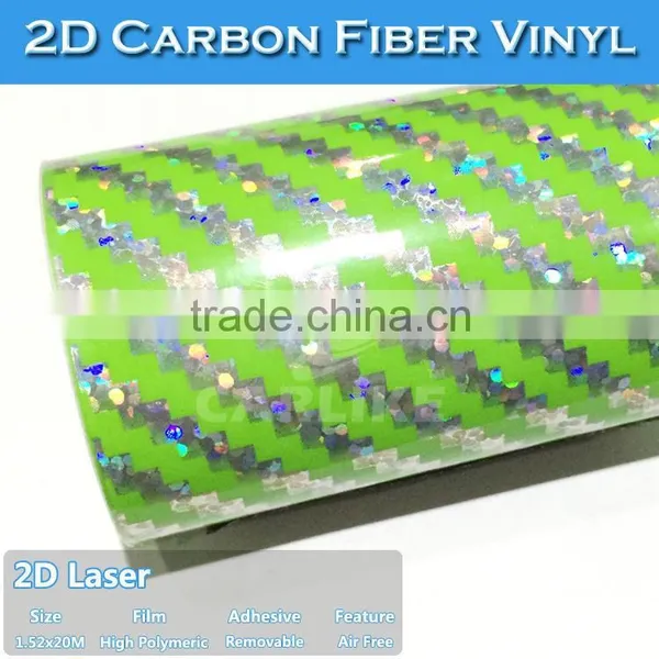New Design Laser 2D Carbon Fiber Fabric Leather photo-2