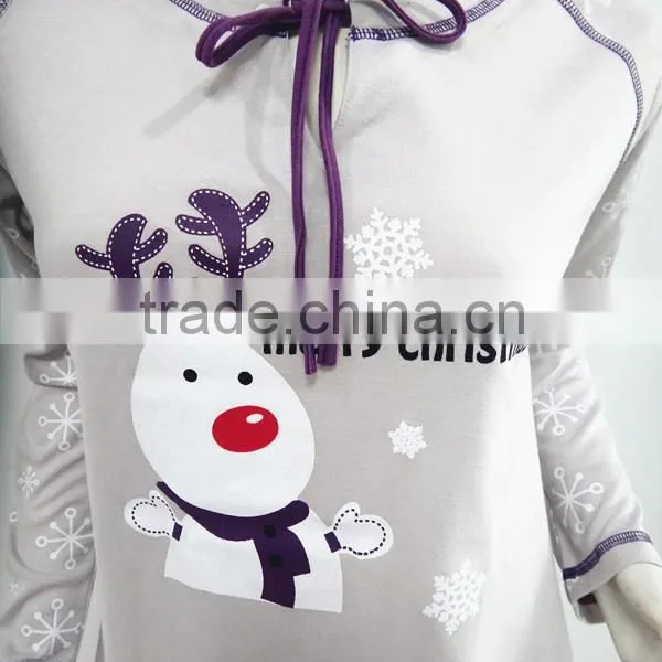 Leisure Simple Cute Snowman Pajamas Women photo-3