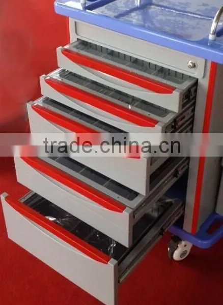 ABS Emergency Cart With 5 Drawers for Hospitals (MSLMT02N) photo-2