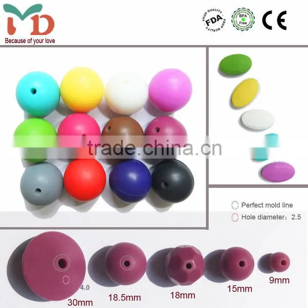 Silicone Beads Wholesale,loose Silicone Beads for Teething Jewelry,bpa Free Silicone Beads for Baby photo-4