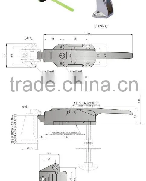 China Top Selling SK1-1178 Cold Room Used Refrigerator Door Lock Handle Quality Choice photo-3