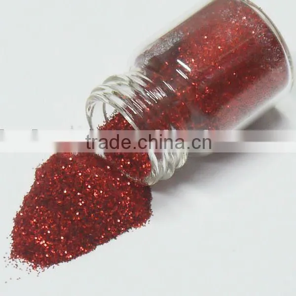 .008" Red Color Solvent resistance UV resistance glitter powder