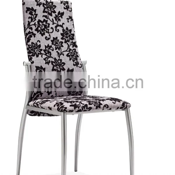 Z630 Chrome Frame Black PU Dinner Chairs for Restaurants