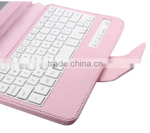 Universal 7 Inch Tablet Wireless Bluetooth Keyboard With Leather Case, Bluetooth Keyboard for Samsung Galaxy Tab P3100 P6200 photo-5