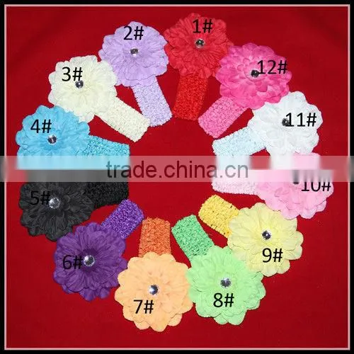 Fashion Crochet Headband With Flower Baby Accessory Headband