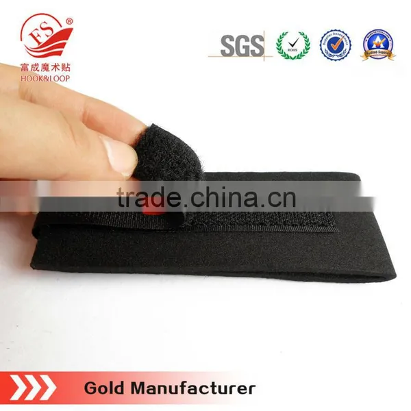 Black Neoprene Fabric Elastic Strap Wristband photo-3
