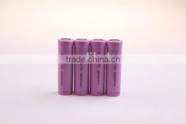 Hot Sale Hight Quality 3.7V 2600mAh 18650 Battery Lithium Rechange Protected Battery photo-2