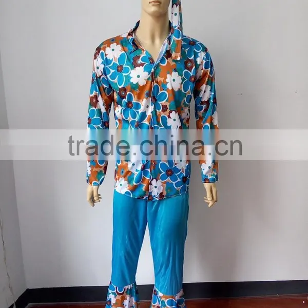 Wholesale Long Bohemian Hippie Pants Dresses Mens Costume Fashion Indian Hippie Clothing With Glasses and Headbands photo-3