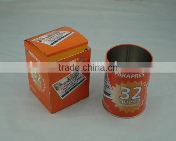 NICE-CAN New Style Round Tin Pencil Vase Pen Holder Tin Box photo-2