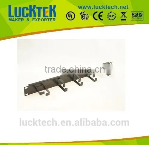 1U RACK CABLE TIDY WITH 5 RINGS