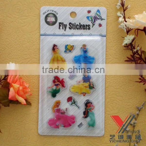 Fashion Snow White 3D Decorative Laser Sticker Promotion Gift Good for Kids