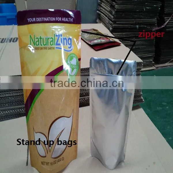 Stand up Zipper Pouch With Custom Printing