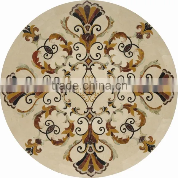 Luxury sauna floor decoration customized mabrle round floor pattern