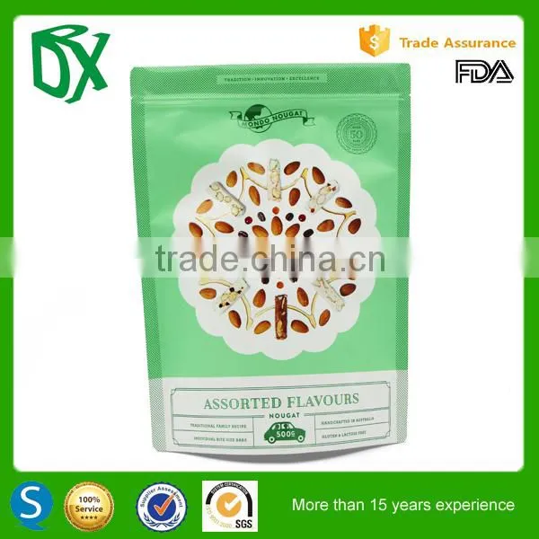 Manufacturer Gravure Printing Surface Biodegradable Feature Stand up Plastic Pouch With Zipper for Jujube Packing photo-4
