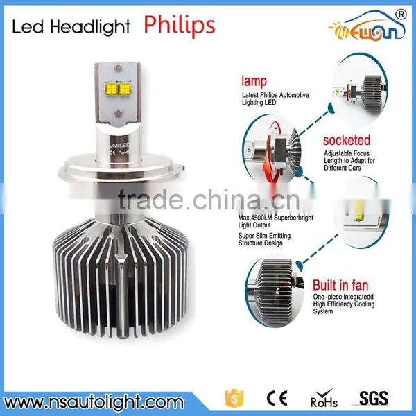 Wholesale Led Headlight IP67 Waterproof 45w 4500LM Super Bright Car h4 H7 H8 H9 H10 H11 9005 9006 9004 9007 D1 D2 Led Headlight photo-3