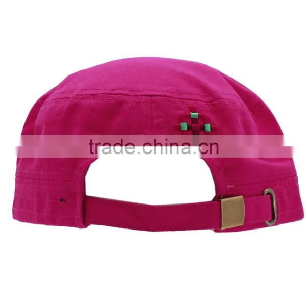 Hot Pink Rhinestone Studded Cross Cadet Style Western Cowgirl Caps photo-2