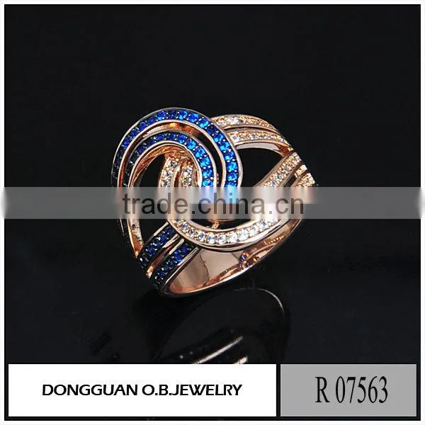 Brass Metal Finger Ring AAA Clear Zircon Silver Ring Designs for Girl photo-3